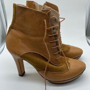 Repetto Lace up High Heeled Leather Boots